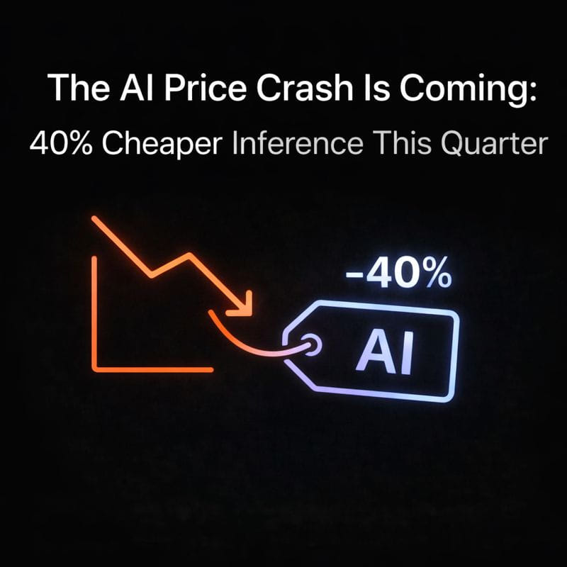The AI Price Crash Is Coming: 40% Cheaper Inference This Quarter